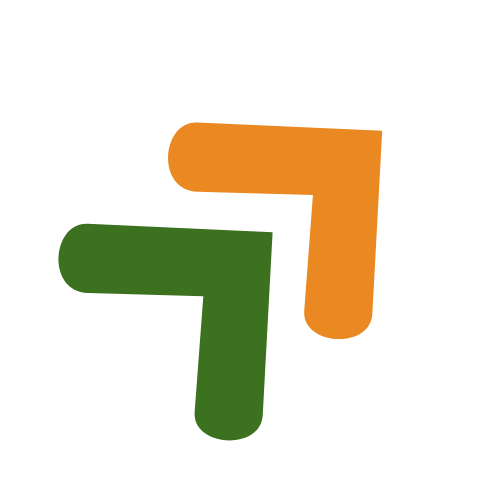 logo de PcP con colores naranja y verde